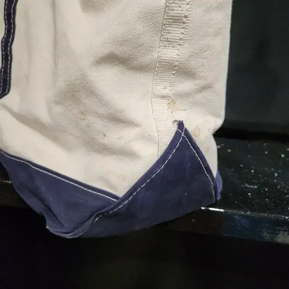 VTG LL Bean Boat & Tote Canvas Bag Zip Close USA Made XL X-Large - Picture 4 of 16